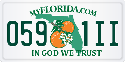 FL license plate 0591II