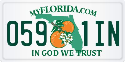 FL license plate 0591IN