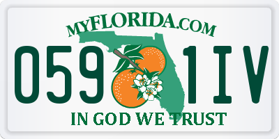 FL license plate 0591IV