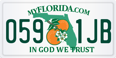 FL license plate 0591JB