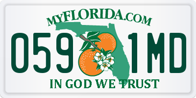 FL license plate 0591MD