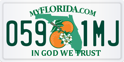 FL license plate 0591MJ