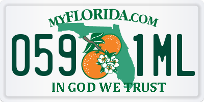 FL license plate 0591ML