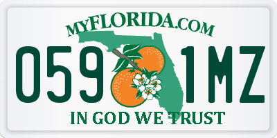FL license plate 0591MZ