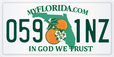 FL license plate 0591NZ