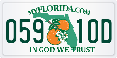 FL license plate 0591OD