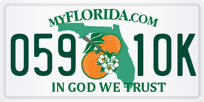 FL license plate 0591OK