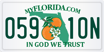 FL license plate 0591ON