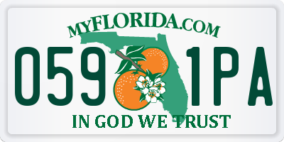 FL license plate 0591PA