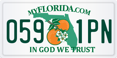 FL license plate 0591PN