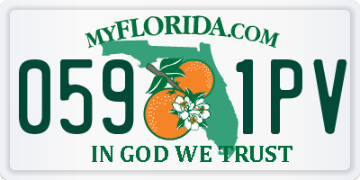 FL license plate 0591PV