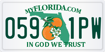 FL license plate 0591PW