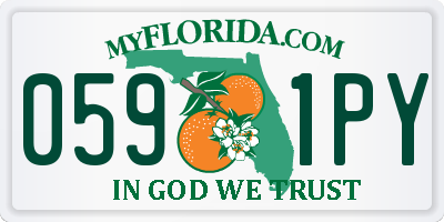 FL license plate 0591PY