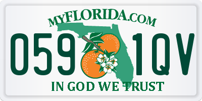 FL license plate 0591QV