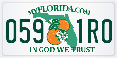 FL license plate 0591RO