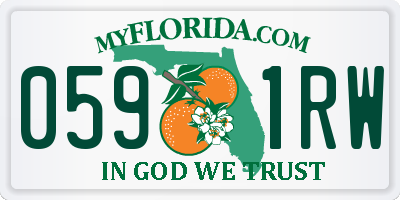 FL license plate 0591RW