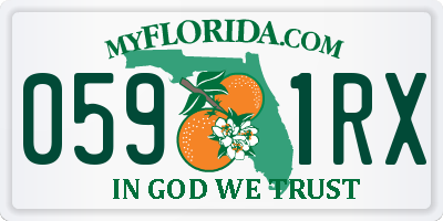 FL license plate 0591RX