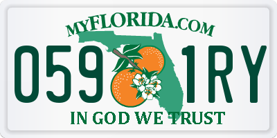 FL license plate 0591RY