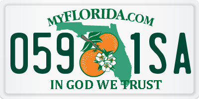 FL license plate 0591SA