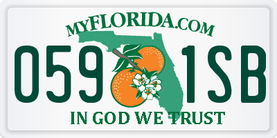 FL license plate 0591SB