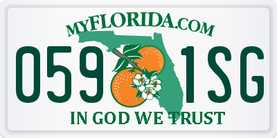 FL license plate 0591SG
