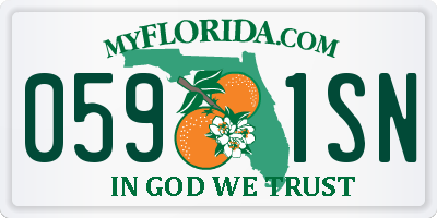 FL license plate 0591SN