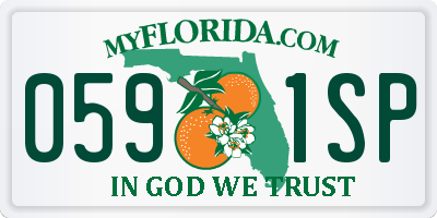 FL license plate 0591SP