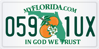 FL license plate 0591UX
