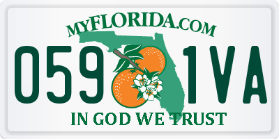 FL license plate 0591VA