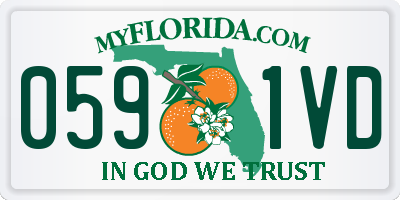 FL license plate 0591VD