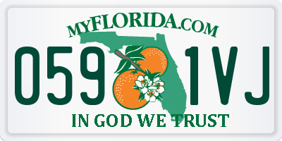 FL license plate 0591VJ