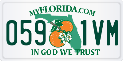 FL license plate 0591VM