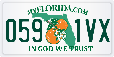 FL license plate 0591VX