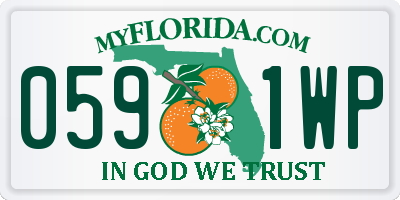 FL license plate 0591WP