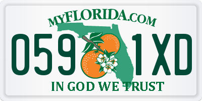 FL license plate 0591XD