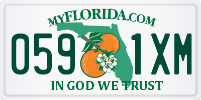 FL license plate 0591XM