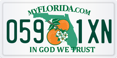 FL license plate 0591XN