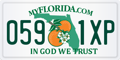 FL license plate 0591XP