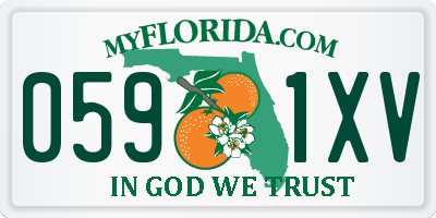 FL license plate 0591XV
