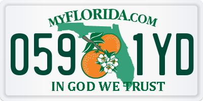 FL license plate 0591YD