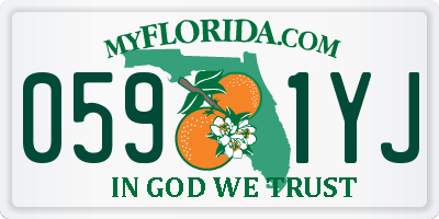 FL license plate 0591YJ