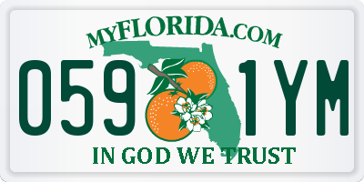 FL license plate 0591YM