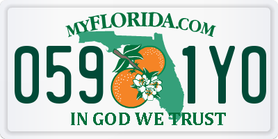 FL license plate 0591YO