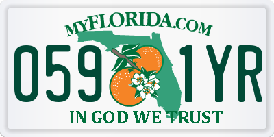 FL license plate 0591YR