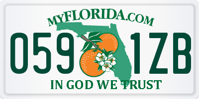 FL license plate 0591ZB