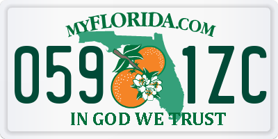 FL license plate 0591ZC