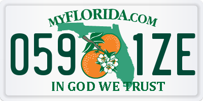 FL license plate 0591ZE