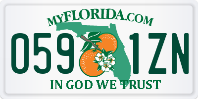 FL license plate 0591ZN