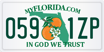 FL license plate 0591ZP