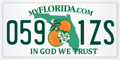 FL license plate 0591ZS